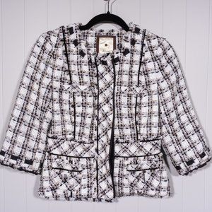 Anthropologie Elevenses Tweed Jacket Sz 6
